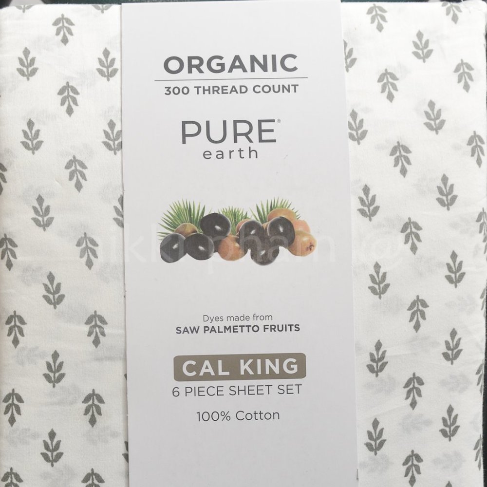 Pure Earth Organic Cotton 6-piece Sheet Set - Picture 3 of 5